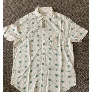 J. Crew Classic Collared Button-Up Short-Sleeve Shirt Mens Medium New With Tags